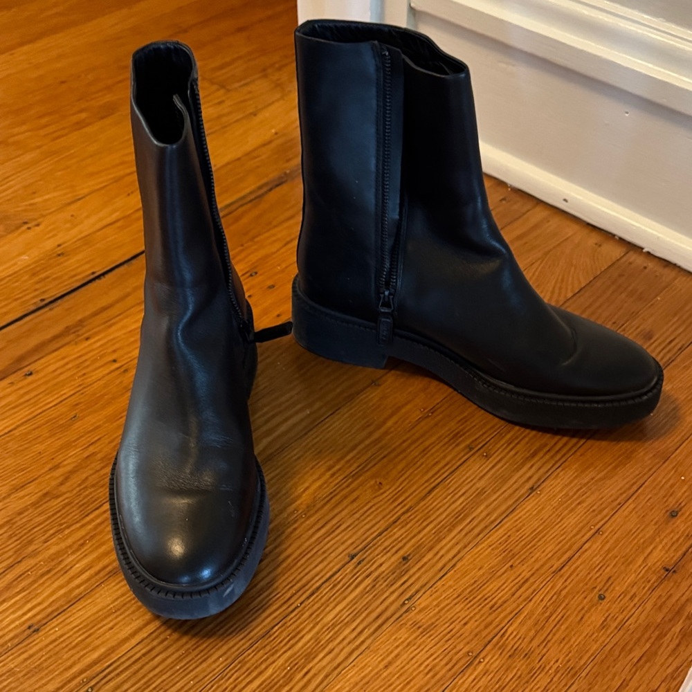 Vince Black Leather Women’s Katy Boots